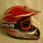 GP-PRO motocross helmet red FREE goggles